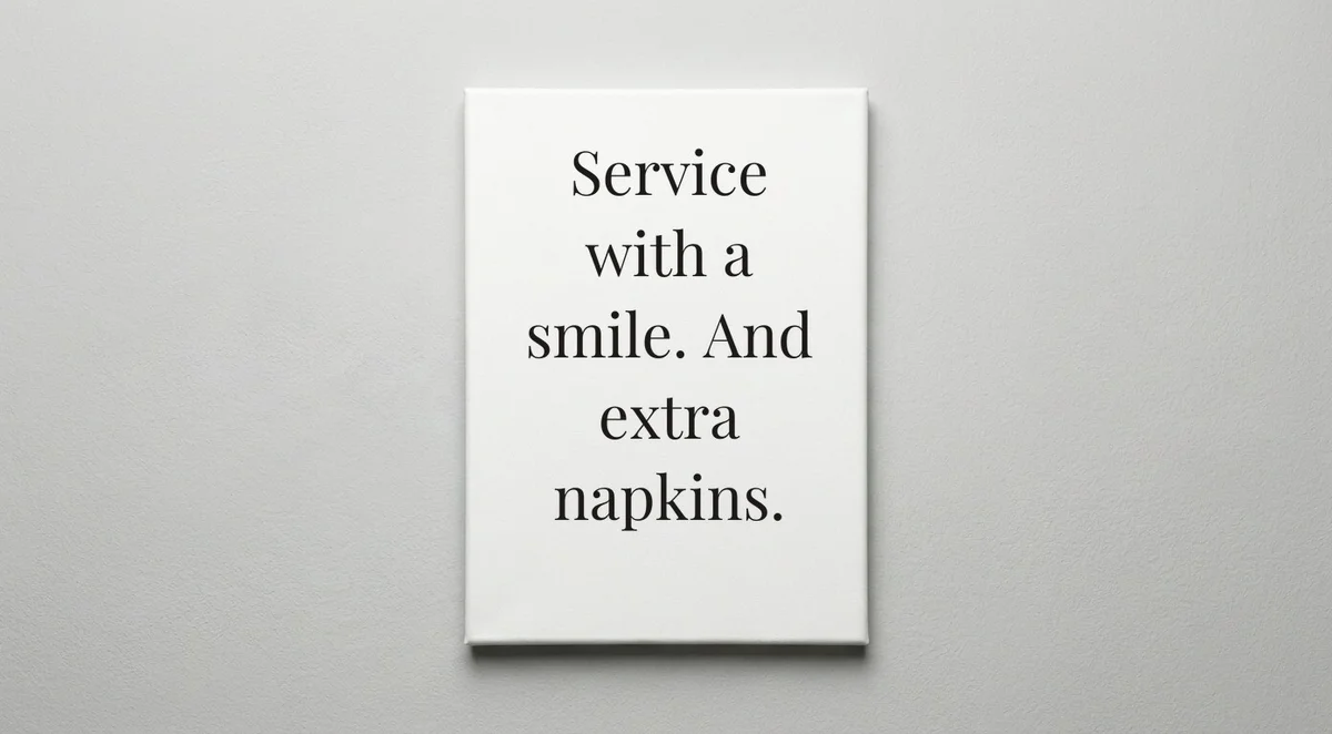 Waiter quote wall art - canvas print