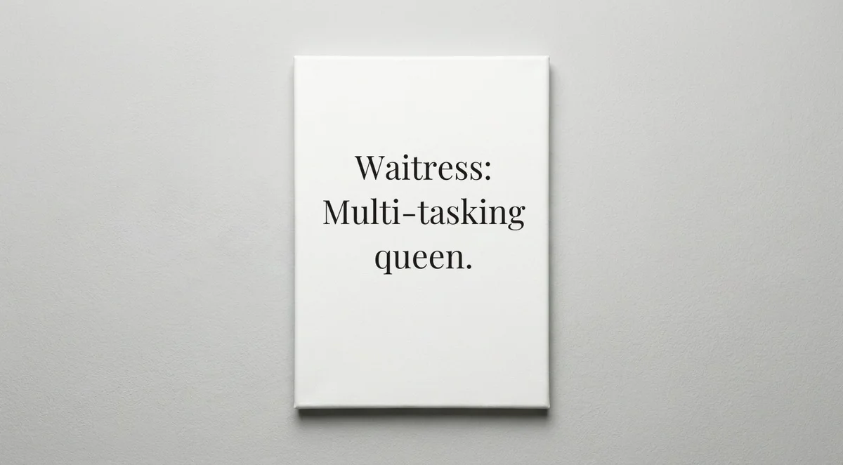 Waitress quote wall art - canvas print