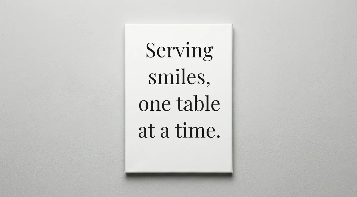 Waitress quote wall art - canvas print