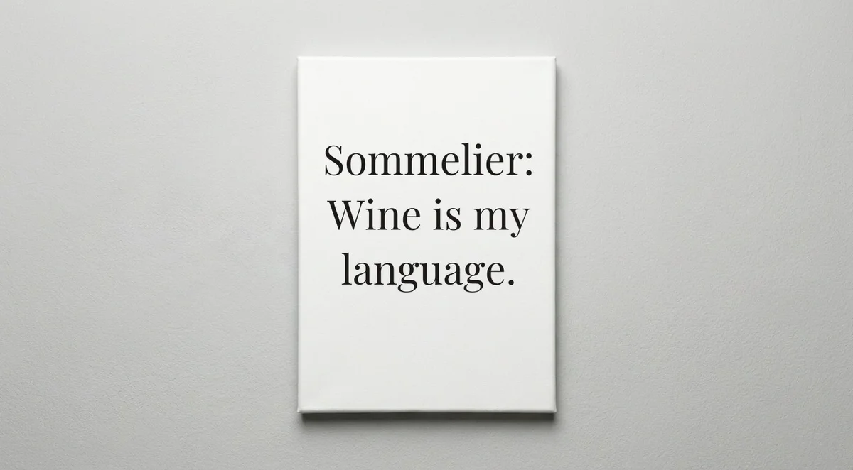 Sommelier quote wall art - canvas print