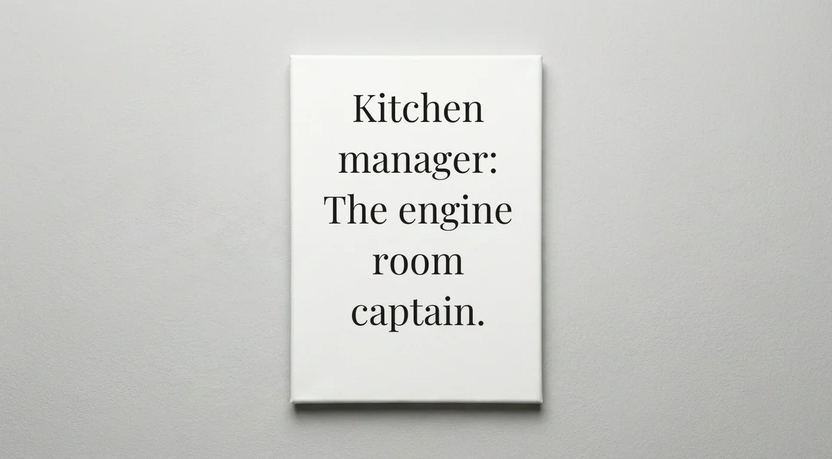 Kitchen Manager quote wall art - canvas print