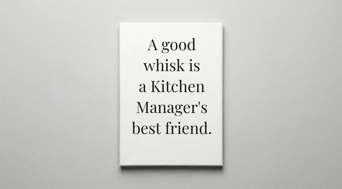 Kitchen Manager quote wall art - canvas print