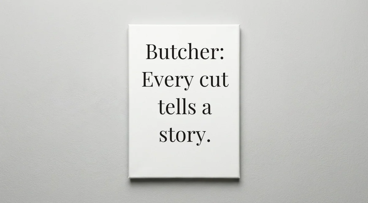 Butcher quote wall art - canvas print