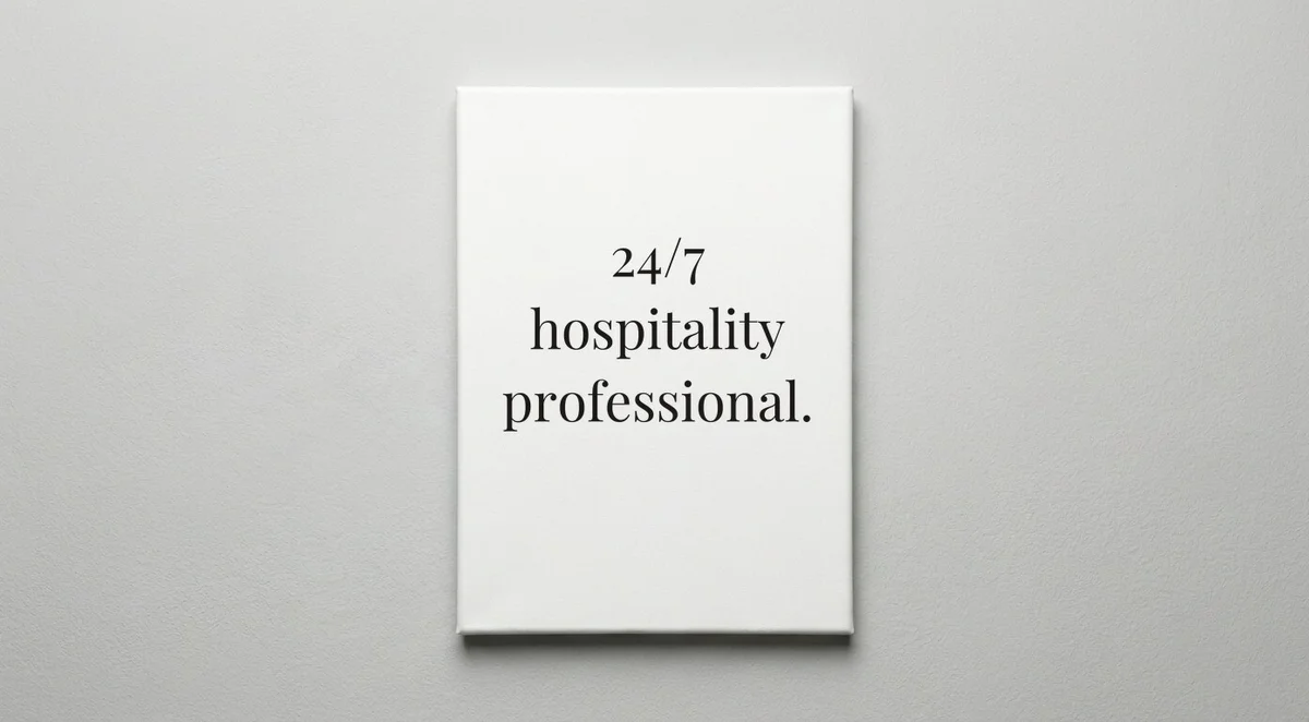 Hotel Manager quote wall art - canvas print