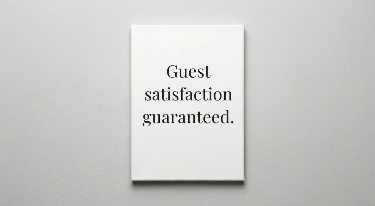 Hotel Manager quote wall art - canvas print