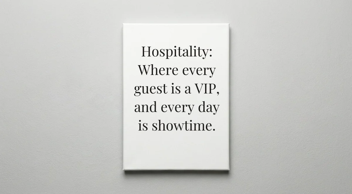 Hotel Manager quote wall art - canvas print