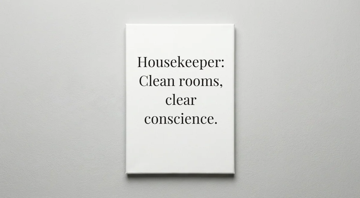 Housekeeper quote wall art - canvas print