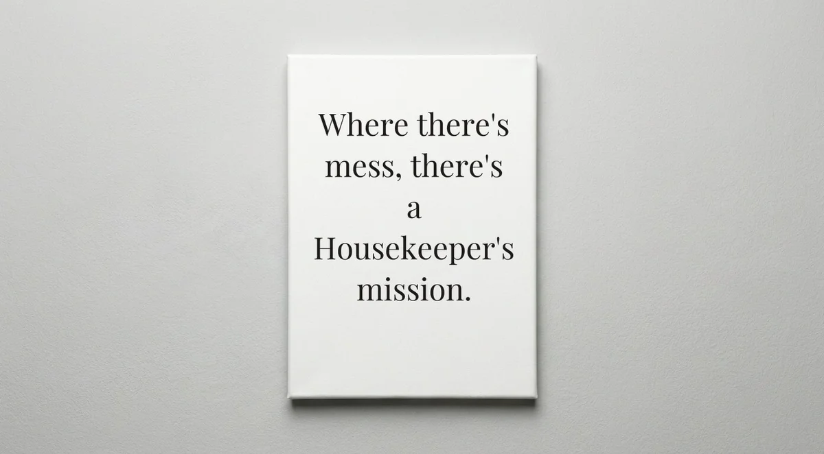 Housekeeper quote wall art - canvas print
