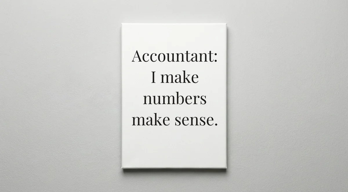 Accountant quote wall art - canvas print