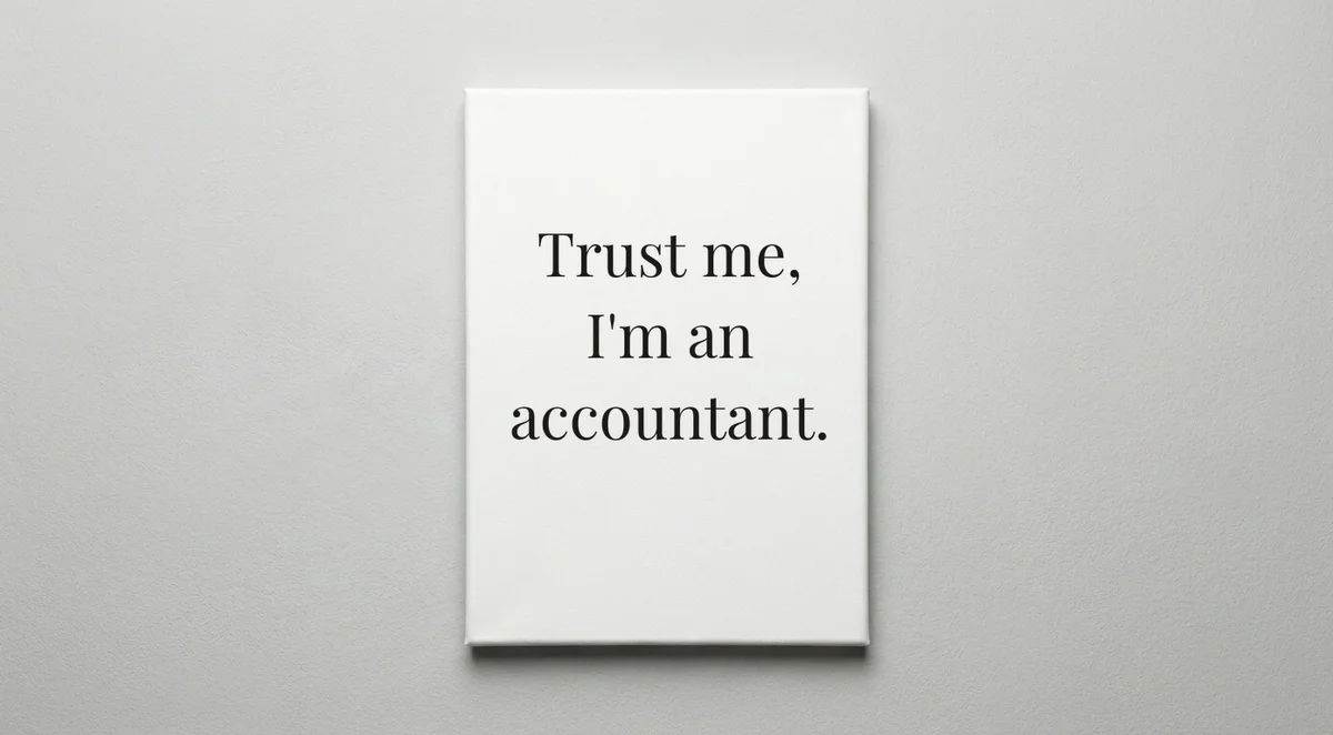 Accountant quote wall art - canvas print