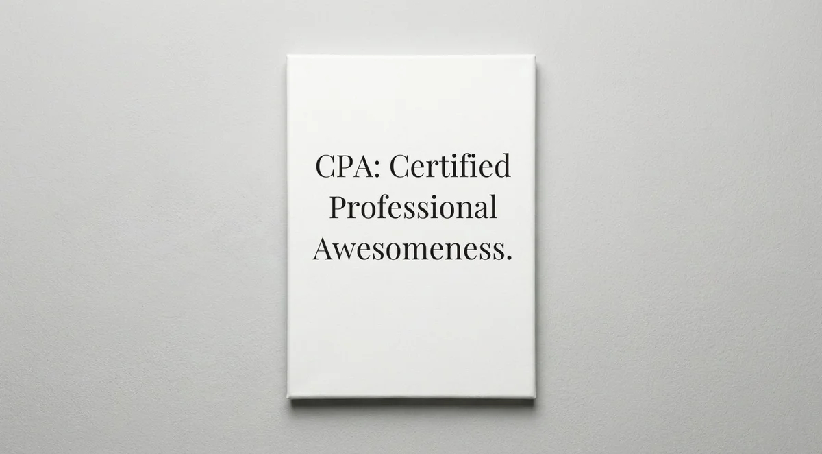CPA quote wall art - canvas print