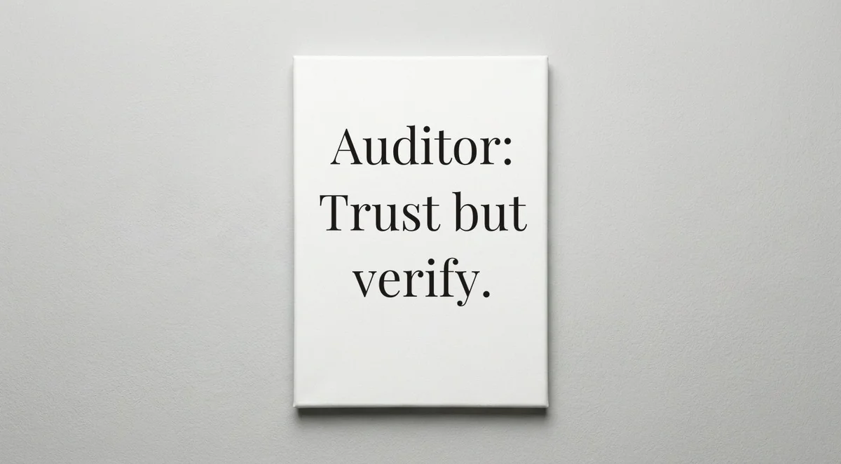 Auditor quote wall art - canvas print