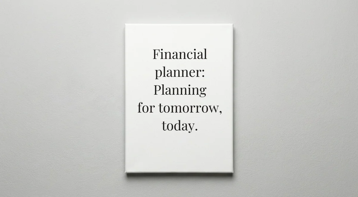 Financial Planner quote wall art - canvas print