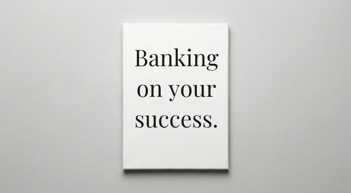Banker quote wall art - canvas print
