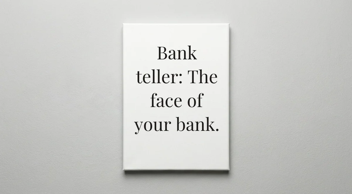 Bank Teller quote wall art - canvas print