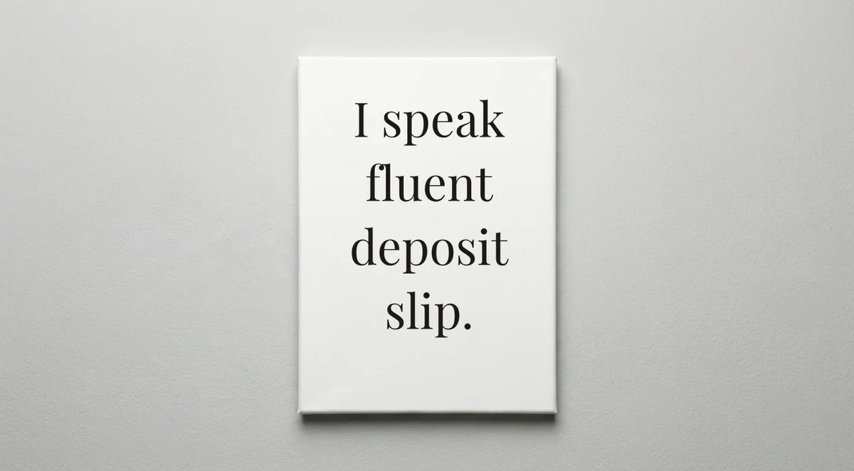Bank Teller quote wall art - canvas print