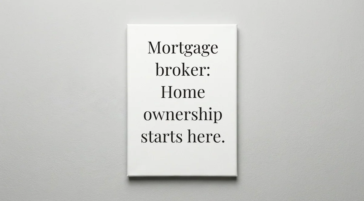 Mortgage Broker quote wall art - canvas print