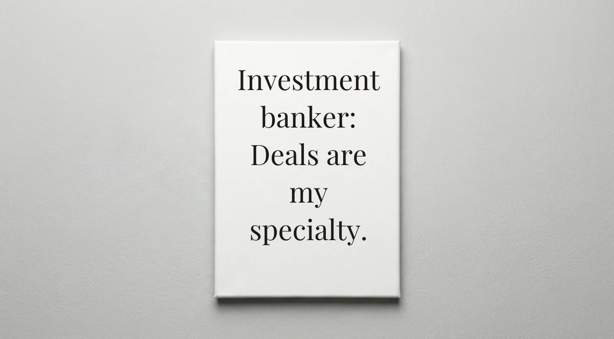 Investment Banker quote wall art - canvas print