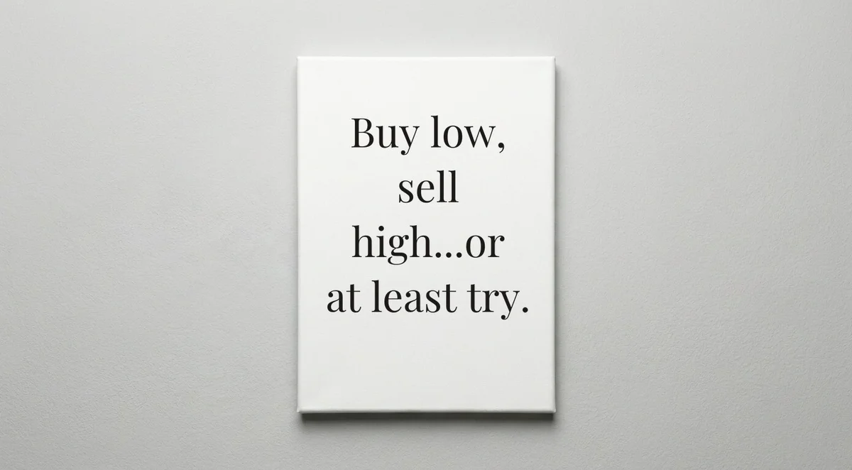 Stock Broker quote wall art - canvas print