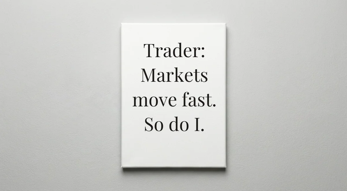 Trader quote wall art - canvas print