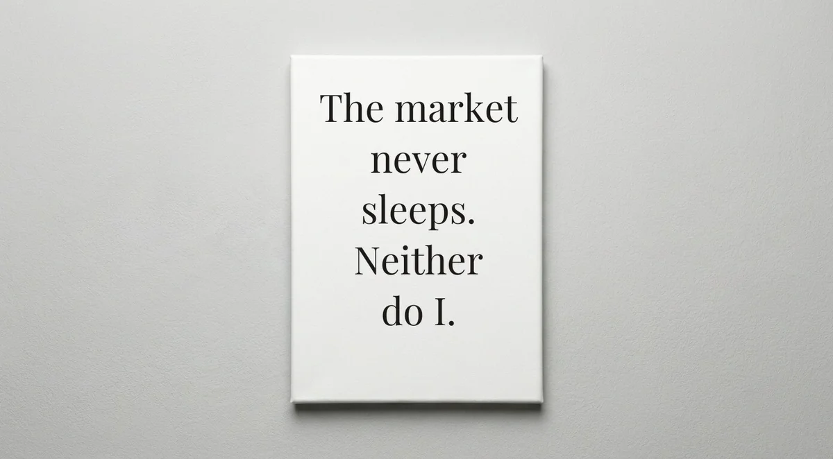Trader quote wall art - canvas print