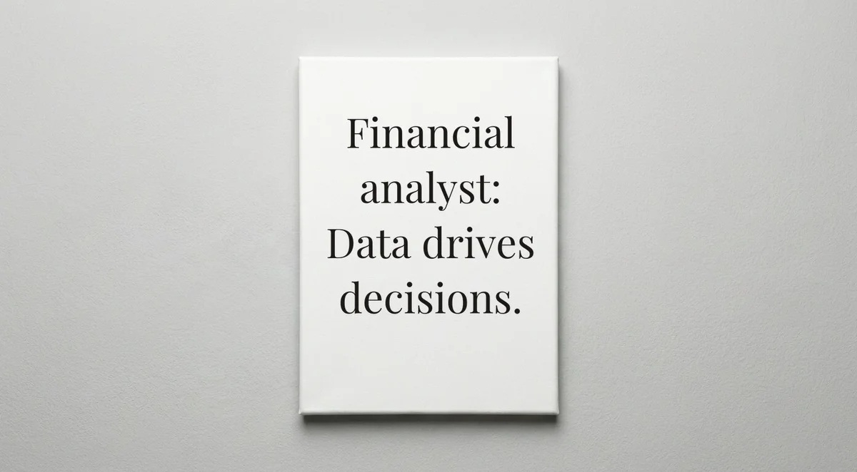 Financial Analyst quote wall art - canvas print