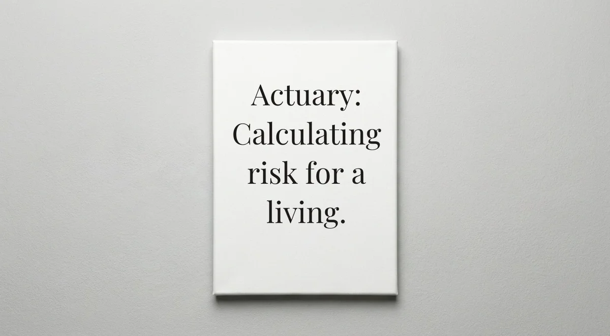 Actuary quote wall art - canvas print