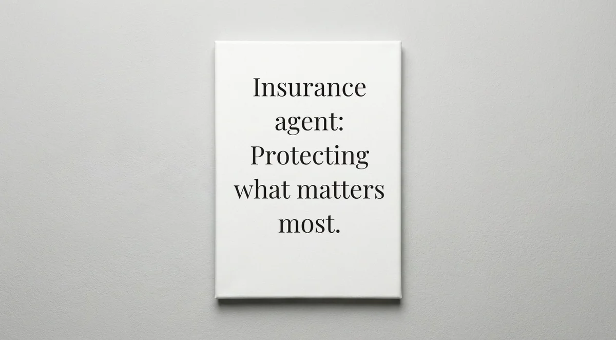 Insurance Agent quote wall art - canvas print