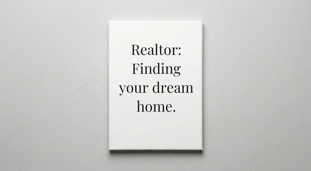 Real Estate Agent quote wall art - canvas print