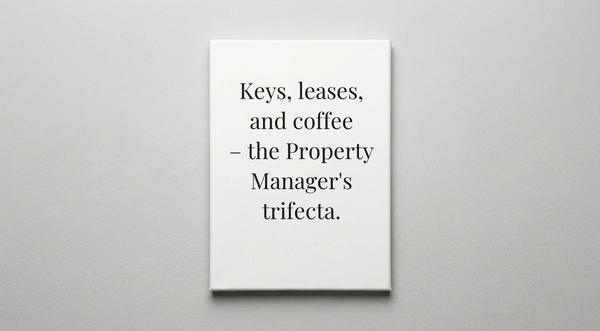 Property Manager quote wall art - canvas print