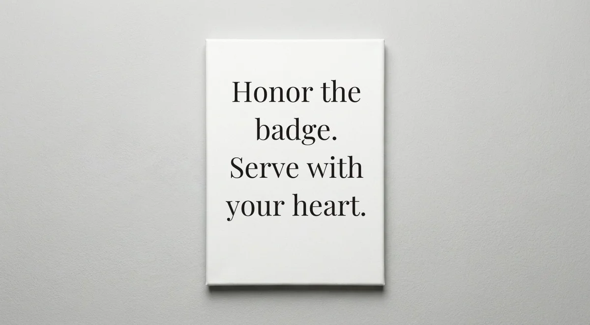 Police Officer quote wall art - canvas print