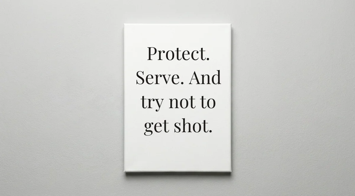 Cop quote wall art - canvas print