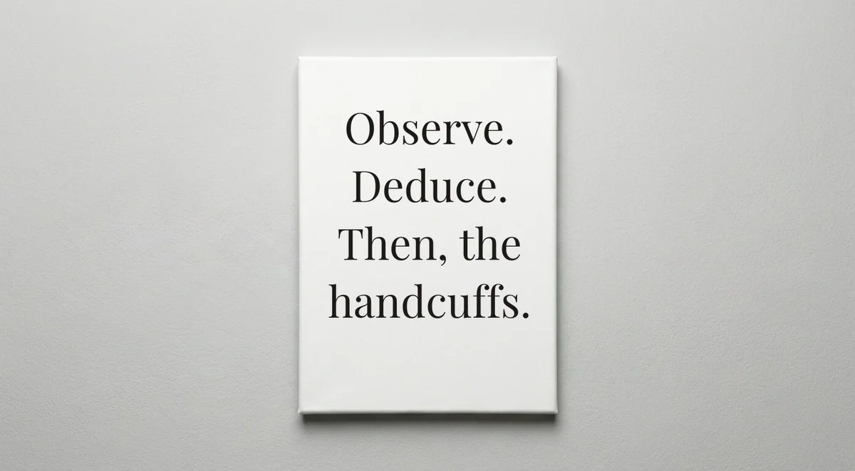 Detective quote wall art - canvas print