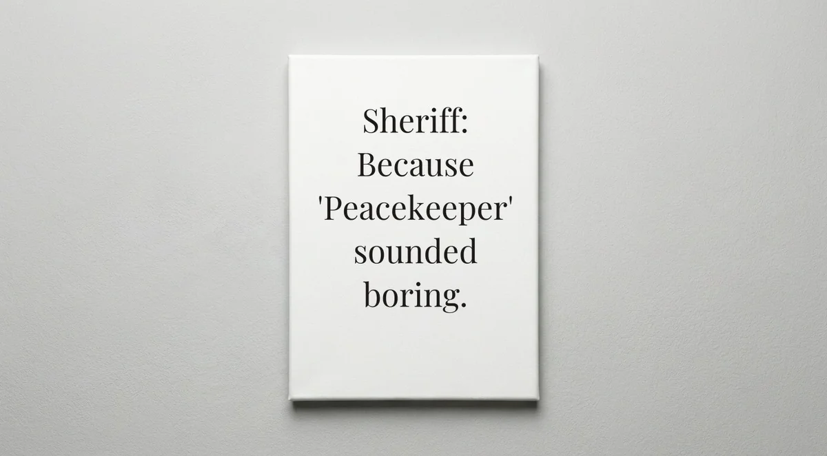 Sheriff quote wall art - canvas print
