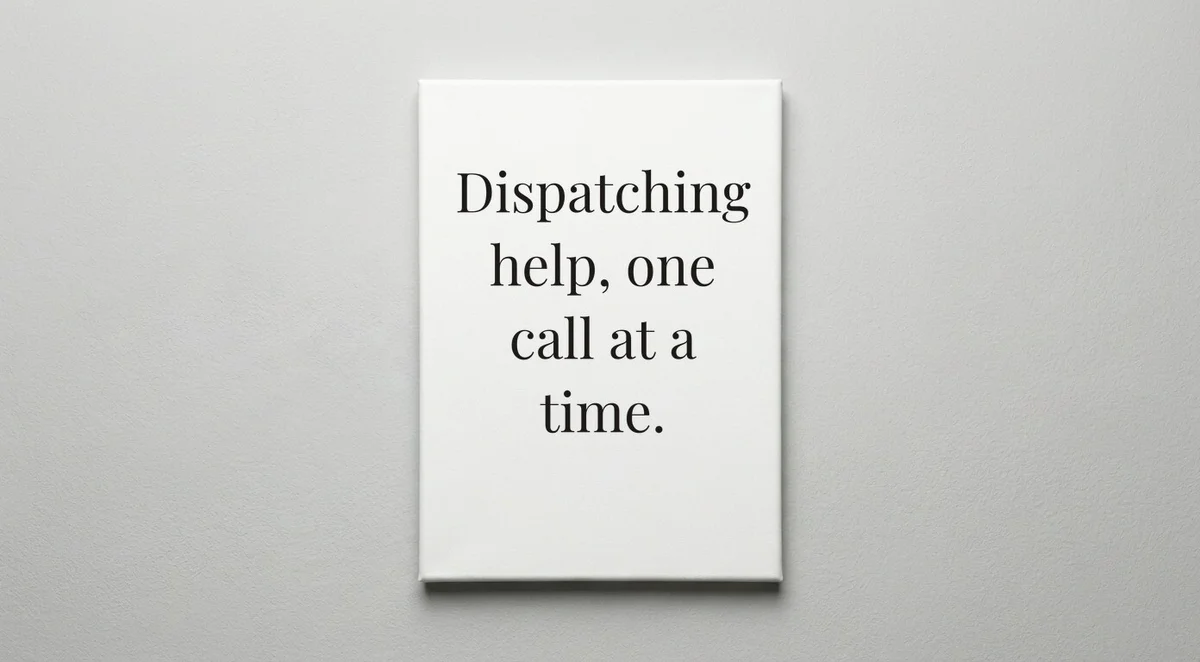 911 Dispatcher quote wall art - canvas print