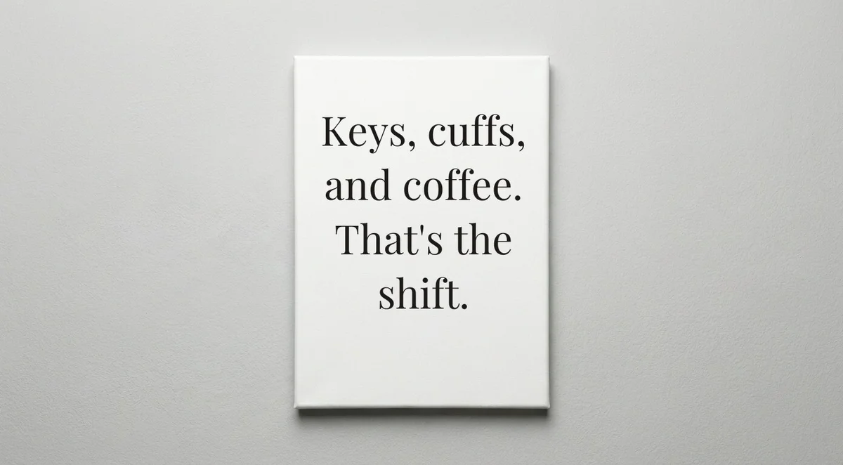 Prison Guard quote wall art - canvas print