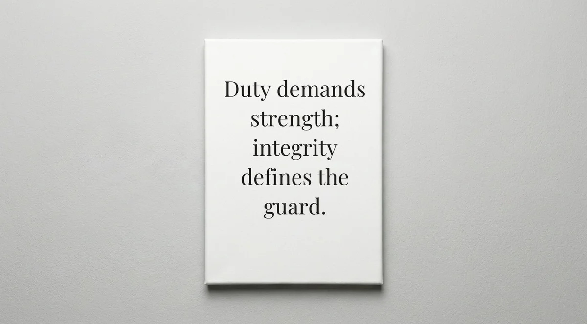 Prison Guard quote wall art - canvas print