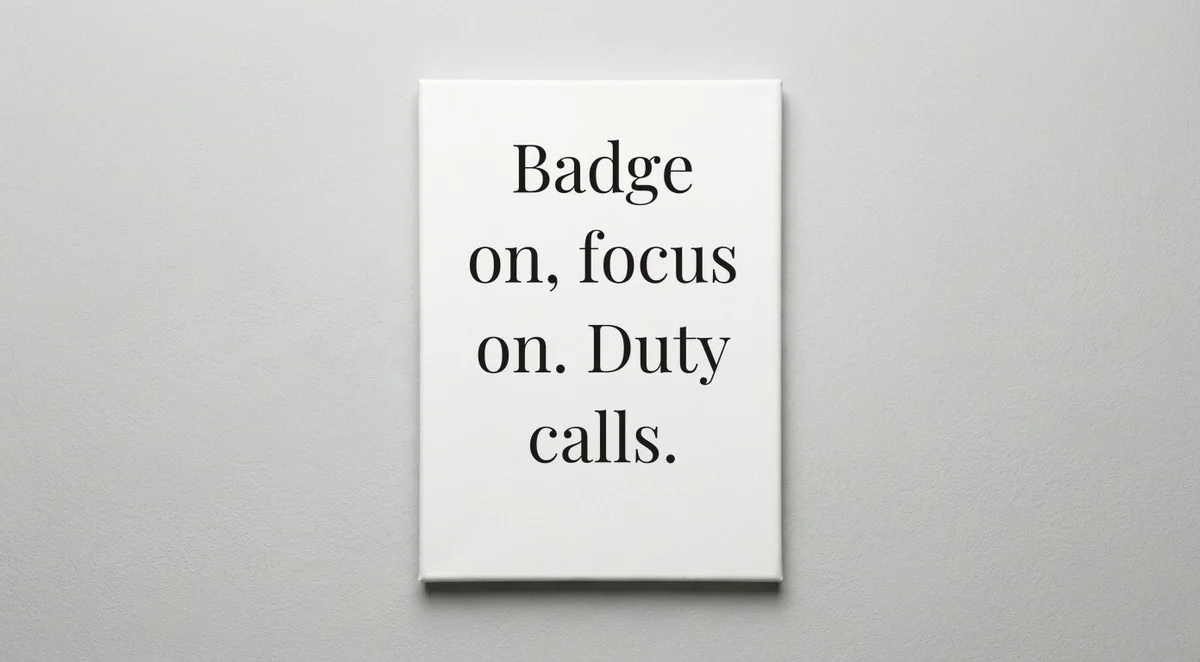 Security Guard quote wall art - canvas print