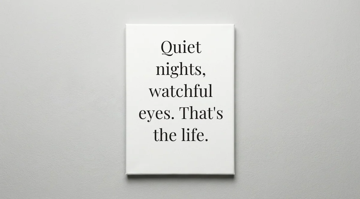 Security Guard quote wall art - canvas print