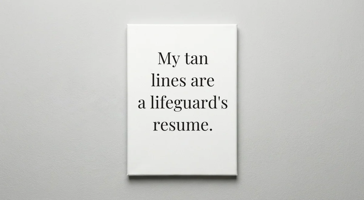 Lifeguard quote wall art - canvas print