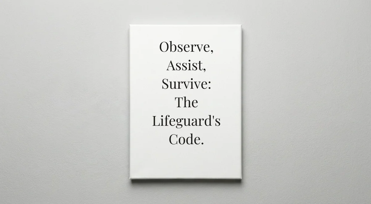 Lifeguard quote wall art - canvas print