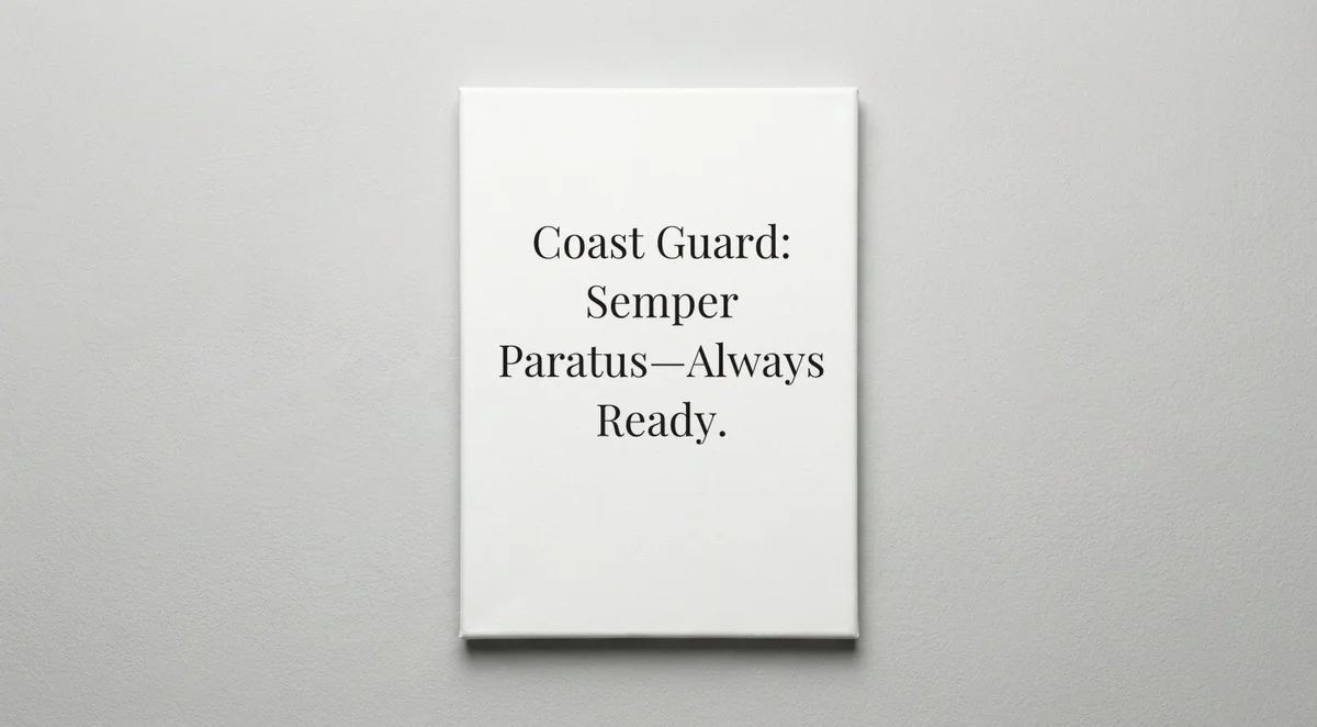 Coast Guard quote wall art - canvas print