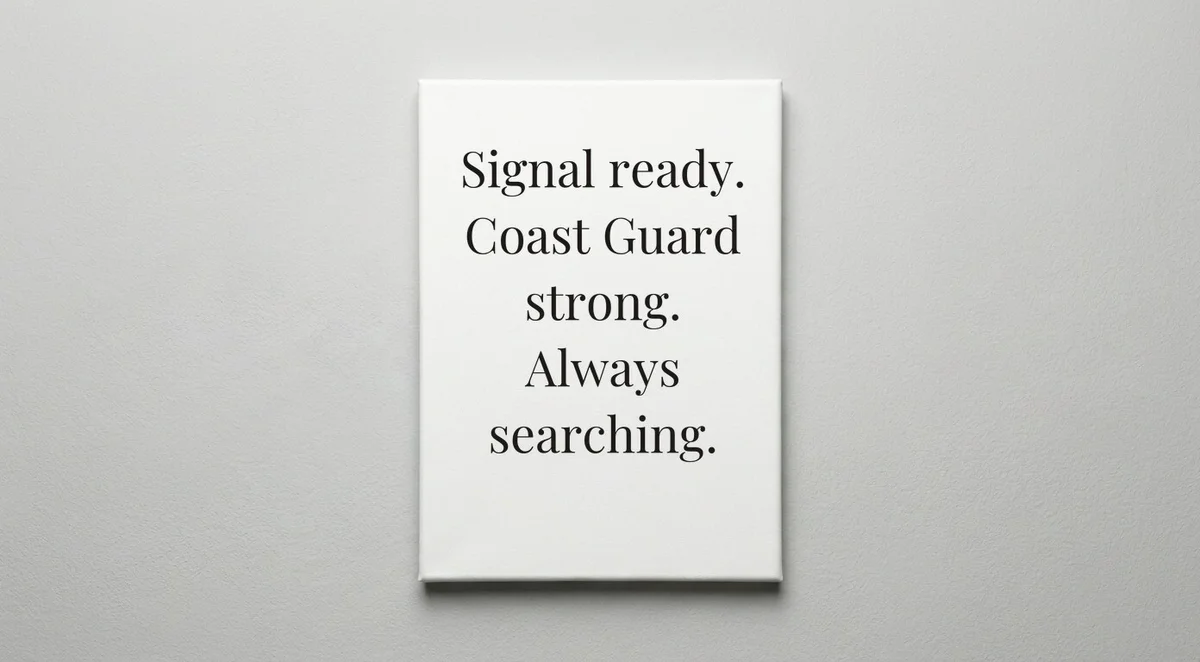 Coast Guard quote wall art - canvas print