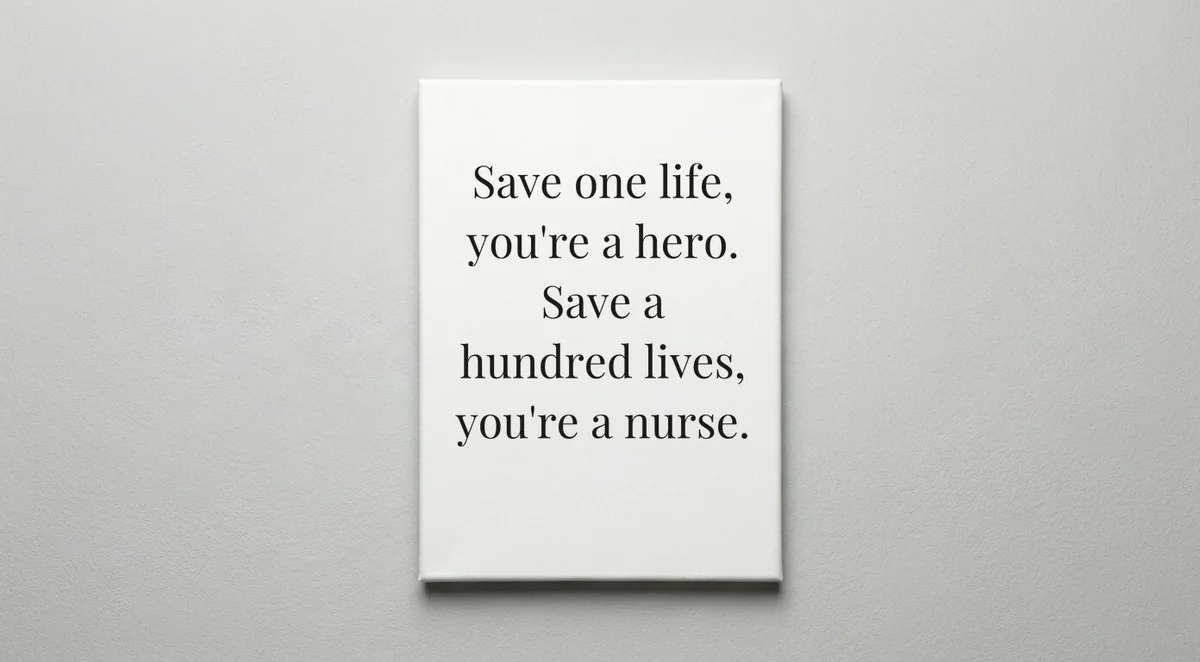 Nurse quote wall art - canvas print