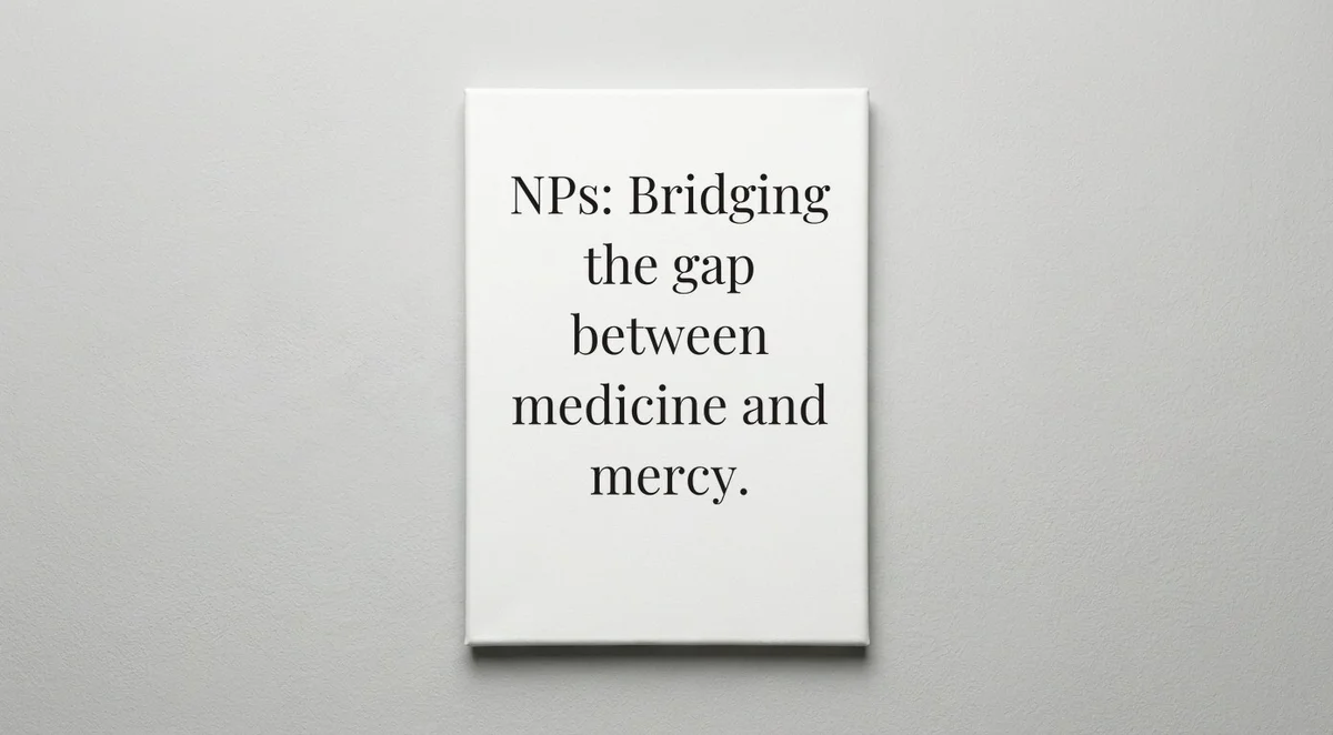 Nurse Practitioner quote wall art - canvas print
