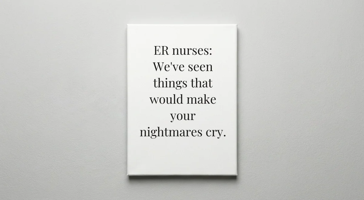 ER Nurse quote wall art - canvas print