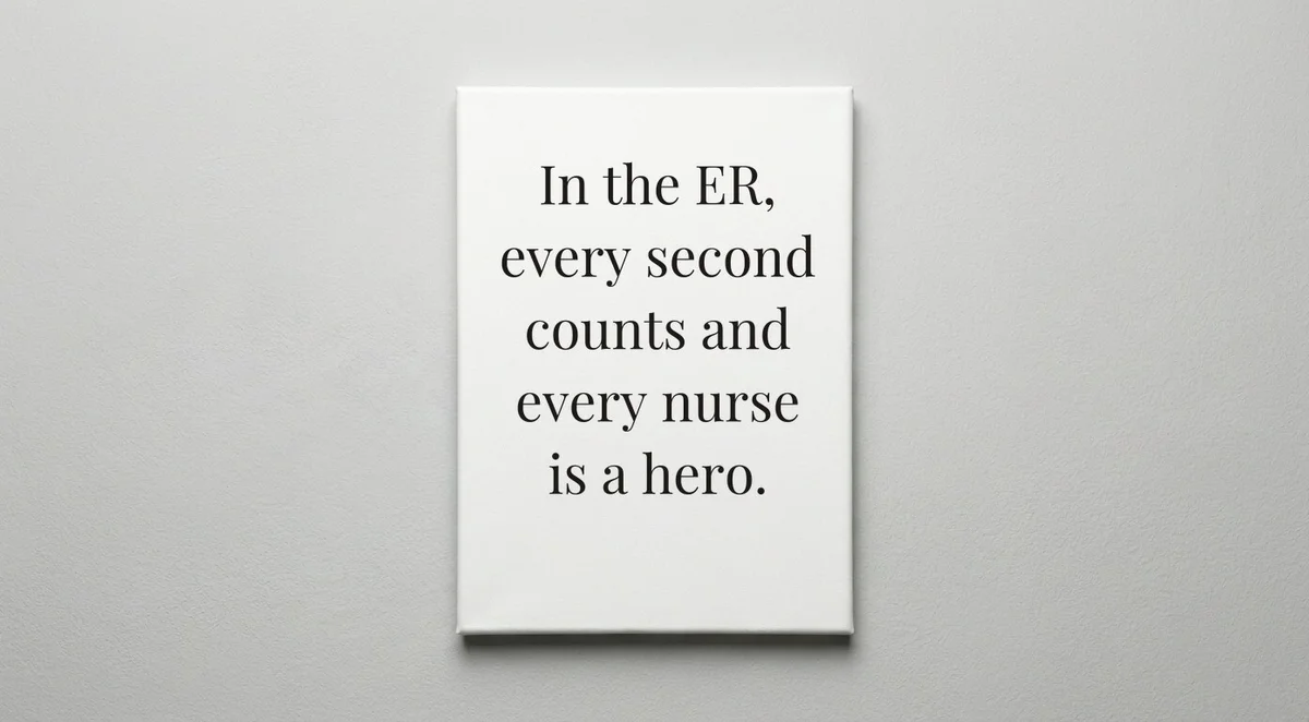 ER Nurse quote wall art - canvas print