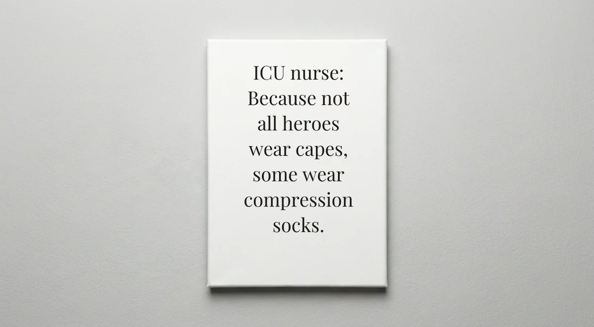 ICU Nurse quote wall art - canvas print