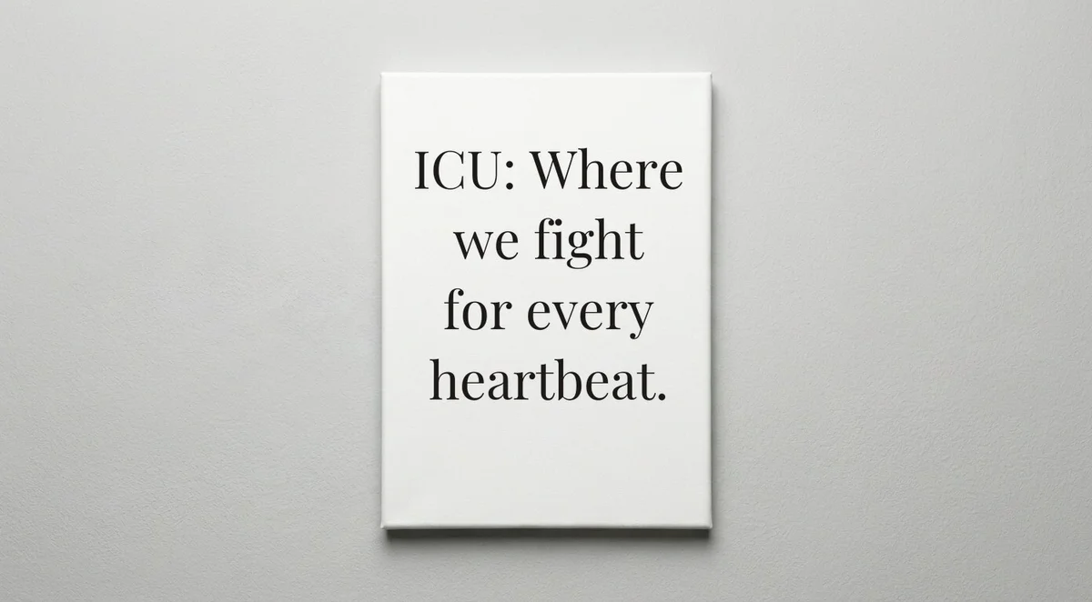 ICU Nurse quote wall art - canvas print