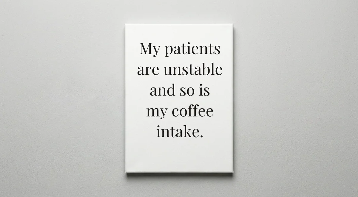 ICU Nurse quote wall art - canvas print
